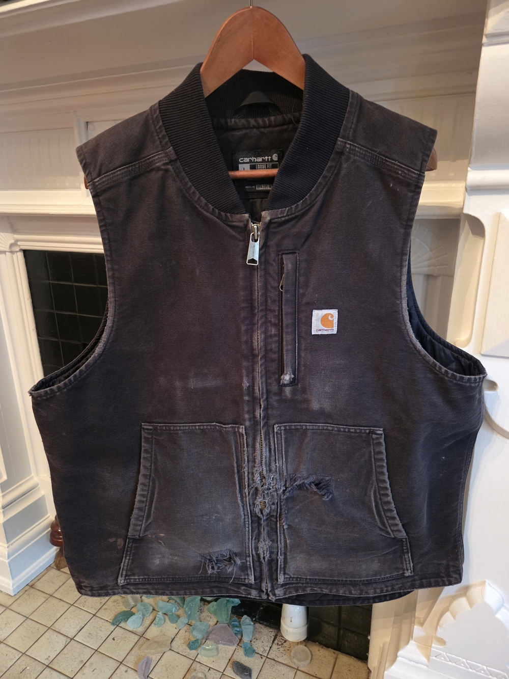 Carhartt Loose Fit duck work vest - Large